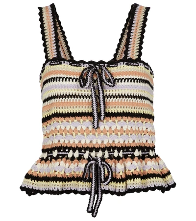 Ulla Johnson Zita Crochet Knit Tank Top In Multicolor