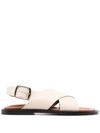 Joseph Criss-cross Flat Sandals In Neutrals