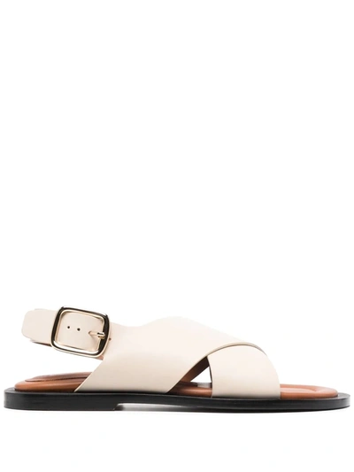 Joseph Criss-cross Flat Sandals In Neutrals