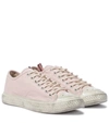 Acne Studios Ballow Tumbled W Pink/off White In Canvas Sneakers