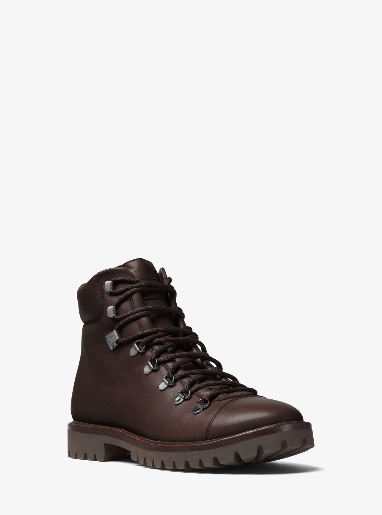 Michael Kors Lance Leather Hiking Boot In Brown | ModeSens