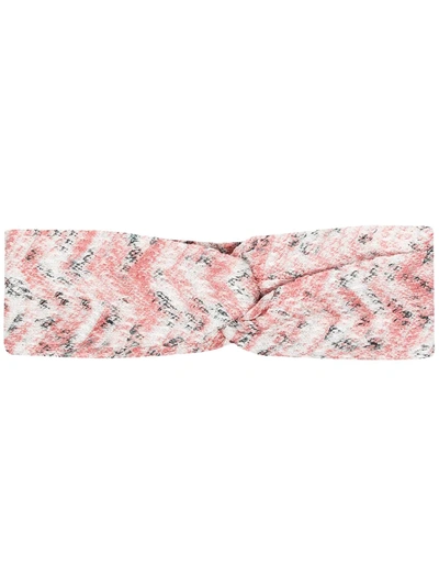 Missoni Zigzag-jacquard Headband In Pink