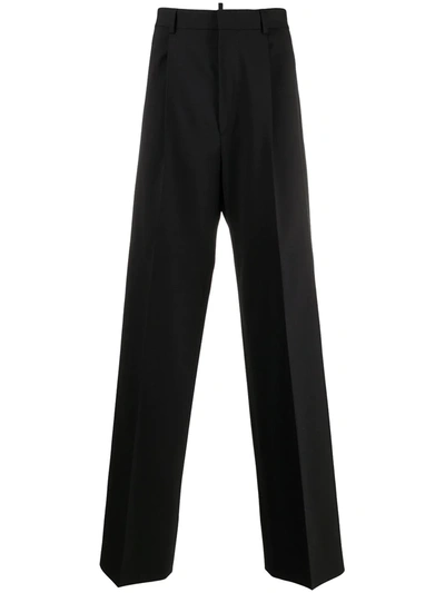 Dsquared2 High-rise Wide Trousers In Black
