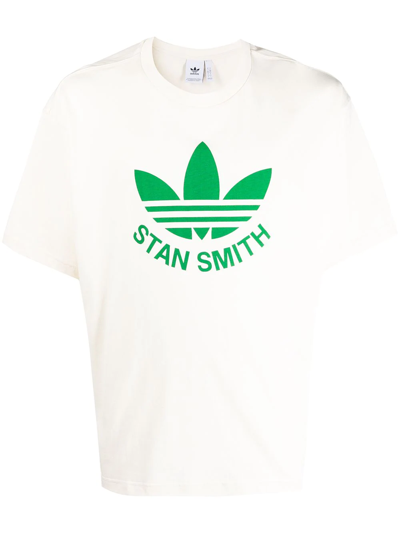 Adidas Originals Stan Smith Organic Cotton Jersey T-shirt In Non-dyed
