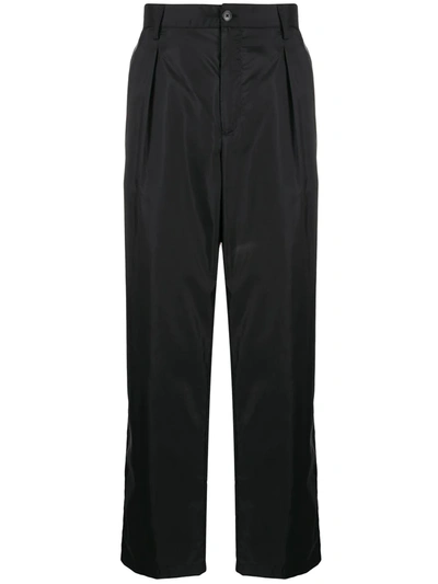 Valentino Technical Fabric Loose-fit Trousers In Dark Blue