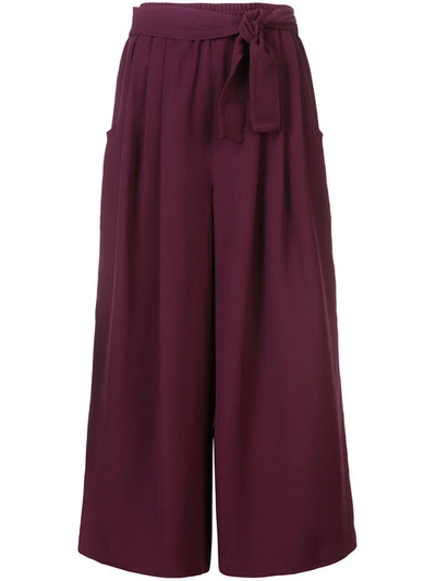 Tome Cropped Palazzo Pants - Pink In Pink & Purple