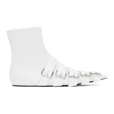 Balenciaga Women's  White Other Materials Ankle Boots