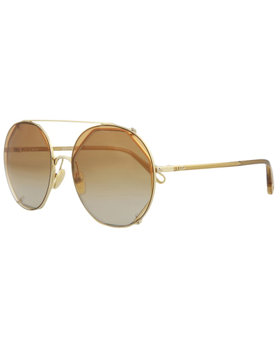 Chloé Ch0041s Gold Female Sunglasses
