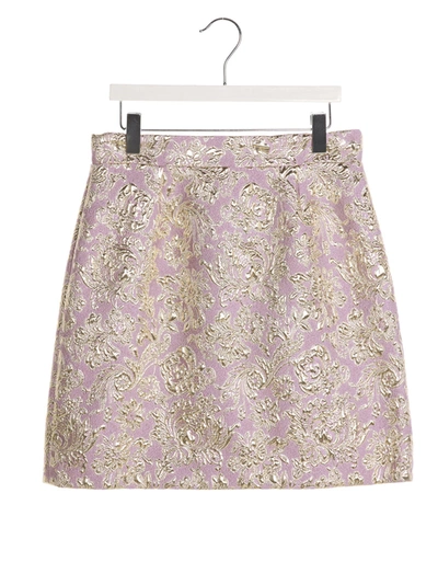 Dolce & Gabbana Kids' Brocade Skirt In Multicolor