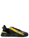 Fendi Flow Logo Low Top Sneaker In Black,yellow