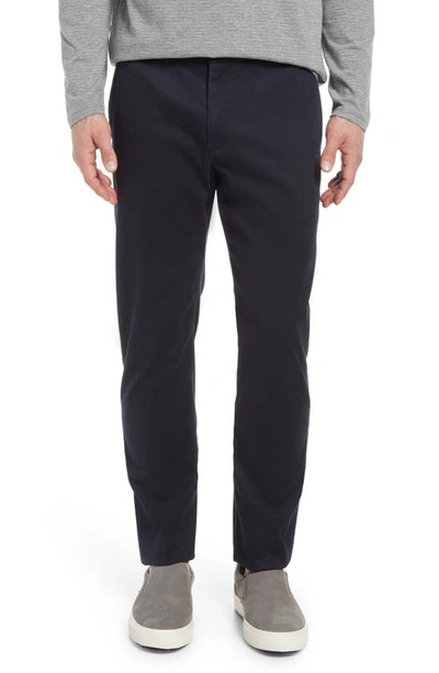 Vince Griffith Brushed Stretch Cotton Twill Chino Trousers In Black