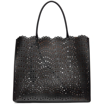 Alaïa Black Vienne Vague Mina 36 Tote In 999 Black