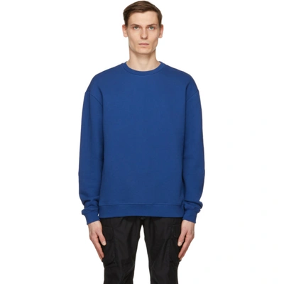 John Elliott Blue Oversized Crewneck Sweatshirt In Cobalt