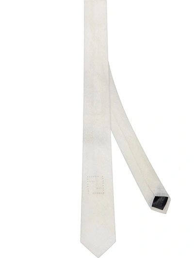 Fendi Ff Logo-detail Tie In Blanc