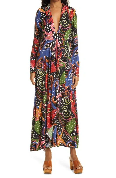 chinese dress ladies Farm Rio Women's Sleeveless Shell Mix Maxi Dress  Saint Bernard