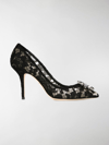 Dolce & Gabbana Belluci Taormina Lace Pumps In Gray