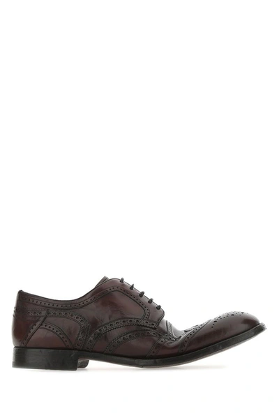 Dolce & Gabbana Vintage Derby Brogue Shoes In Red