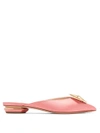 Nicholas Kirkwood Eden Crystal-embellished Satin Backless Loafers In Pink