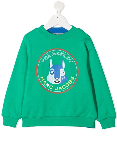 The Marc Jacobs Kids' The Mascot-print Reversible Sweatshirt In Grey