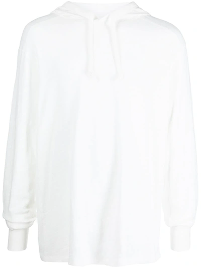 Rag & Bone Men's Flame Jersey Pullover Hoodie In White