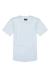 Goodlife Sun Faded Trim Fit Cotton Slub T-shirt In Cool Blue
