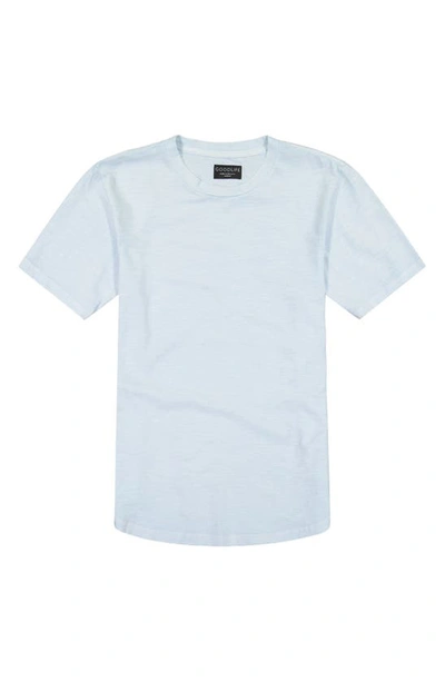 Goodlife Sun Faded Trim Fit Cotton Slub T-shirt In Cool Blue