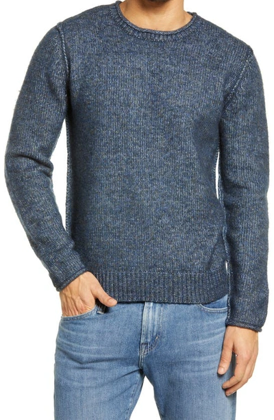 Schott Rolled Collar Sweater In Navy