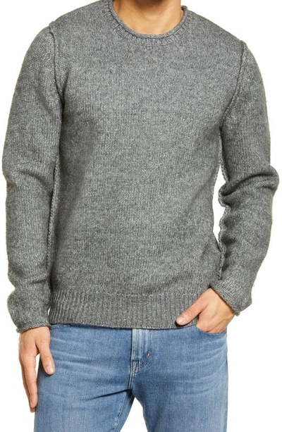 Schott Rolled Collar Sweater In Charcoal