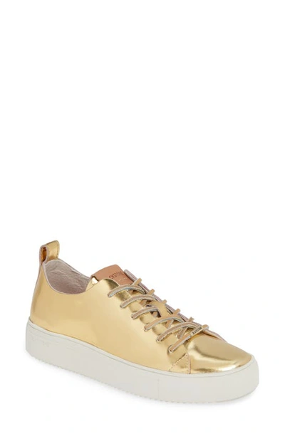 Blackstone Rl69 Metallic Mid Top Sneaker In Gold Leather