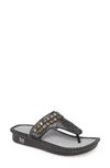 Alegria 'vanessa' Thong Sandal In Soiree Silver Leather