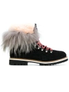 Mr & Mrs Italy Mr And Mrs Italy Black Suede And Fur Boots