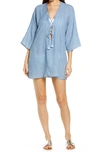 Robin Piccone Michelle Tunic Cover-up In Chambray