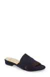 Ara Val Slide Sandal In Navy Suede