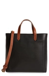 Madewell The Small Transport Crossbody Bag In True Black W/ Brown