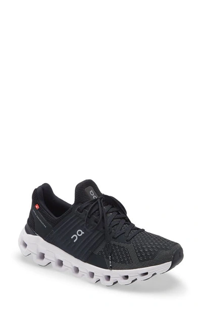 On Women's Cloudswift Low Top Running Sneakers In Black,white