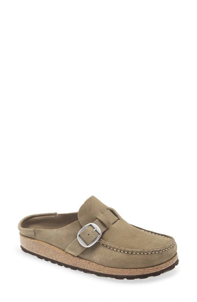 Birkenstock Buckley Suede Moccasin Clog In Grey Taupe At Urban Outfitters