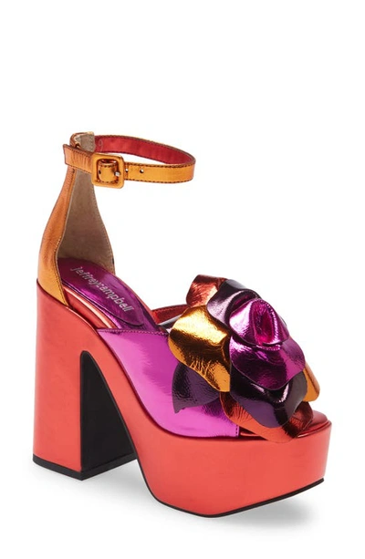 Jeffrey Campbell Candice Platform Sandal In Bright Metallic Multi
