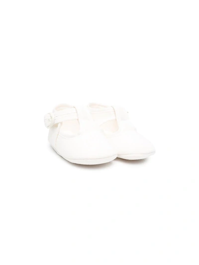 Paz Rodriguez Babies' Cotton-linen Blend Crib Shoes In Neutrals