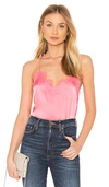Cami Nyc Lace-trimmed Silk Racerback Top In Pink