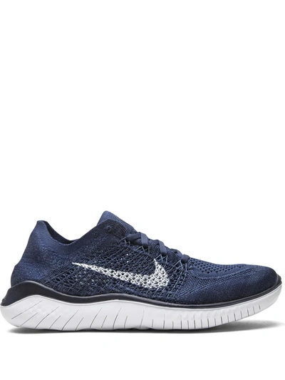 Nike Free Rn Flyknit 2018 Men's Running Shoes In Blue