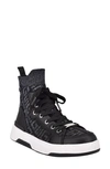Guess Women's Manney High Top Logo Sneaker Women's Shoes In Black