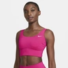 Nike Essential Scoop-neck Bikini Top Women's Swimsuit In Fireberry