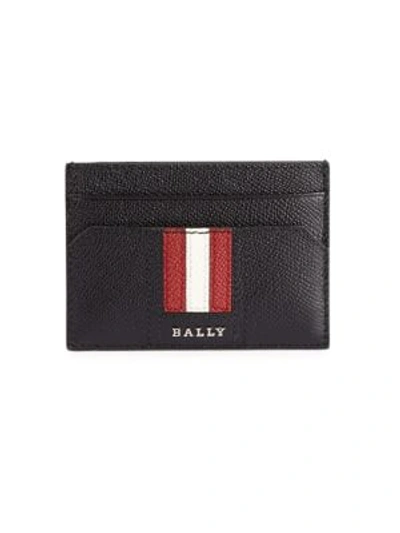 Bally Taclipo Leather Business Card Holder In Black