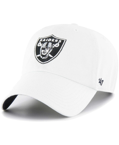 47 Brand Las Vegas Raiders Basic Fashion Clean Up Cap In White