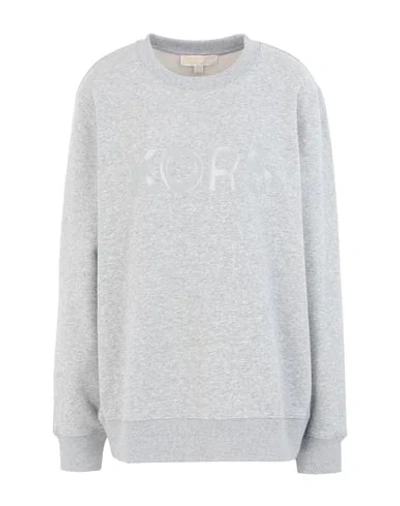 Michael Michael Kors Tonal Organic Cotton Sweatshirt In Light Grey