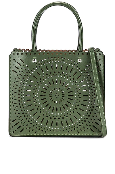 Alaïa Women's Garance Perforated Leather Tote In Aloe