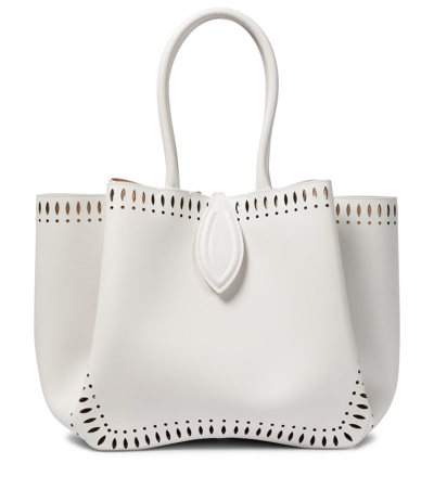 Alaïa Angele 25 Calf Leather Top-handle Bag In White