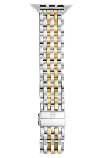 Michele Women's Apple Watch 18k Goldplated & Stainless Steel Bracelet Strap/38/40/41 & 42/44/45/49mm In Silver/gold