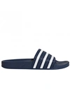 Adidas Originals Adilette Stripe Slide Sandals In Blue