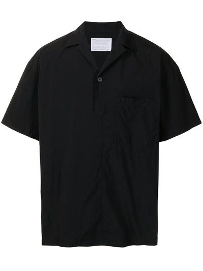 Kolor Patch-pocket Short-sleeved Shirt In Black